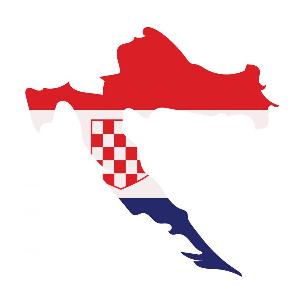 Карта флага Хорватии